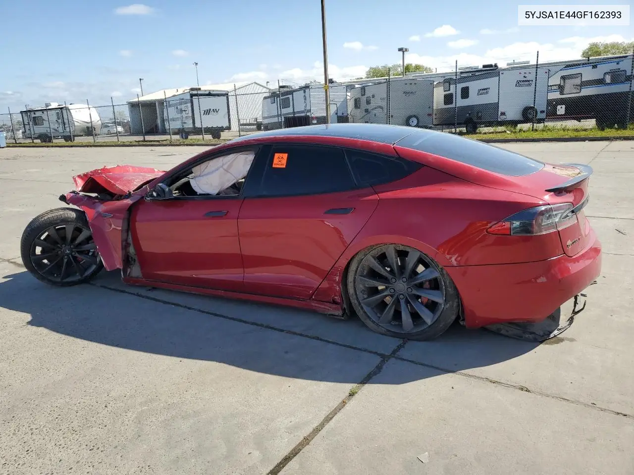 2016 Tesla Model S VIN: 5YJSA1E44GF162393 Lot: 51708825