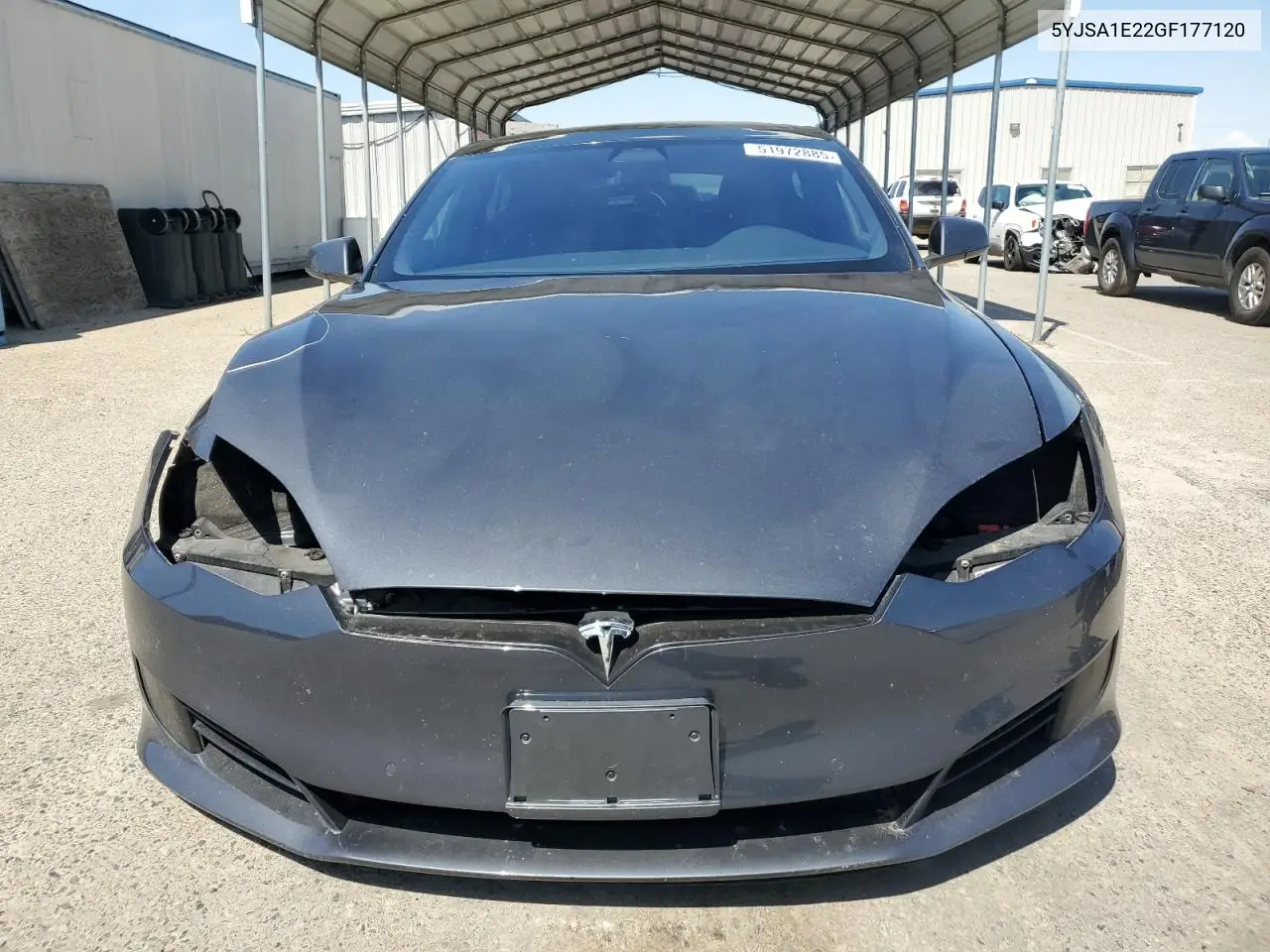 2016 Tesla Model S VIN: 5YJSA1E22GF177120 Lot: 51972885