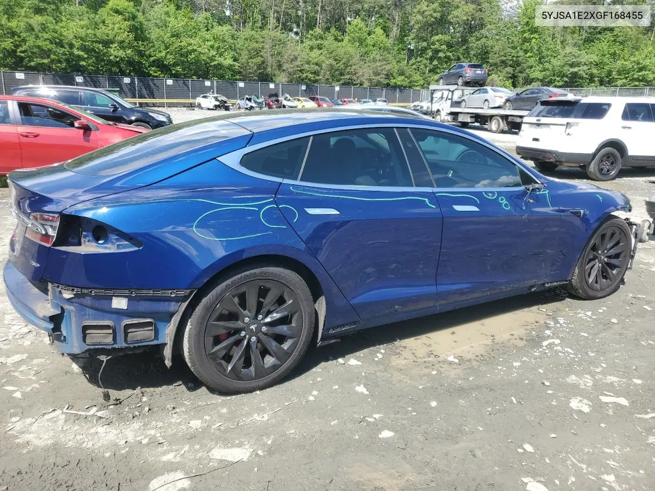 2016 Tesla Model S VIN: 5YJSA1E2XGF168455 Lot: 55852945