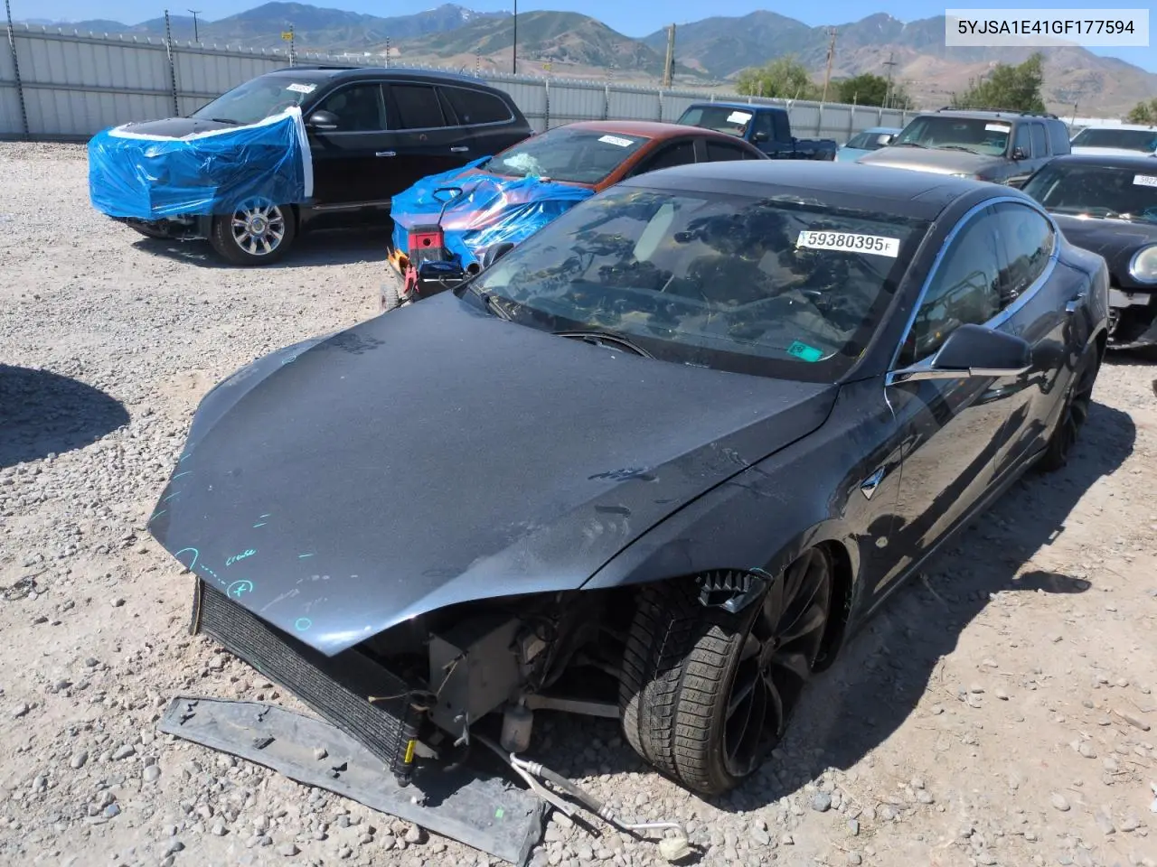 2016 Tesla Model S VIN: 5YJSA1E41GF177594 Lot: 59380395