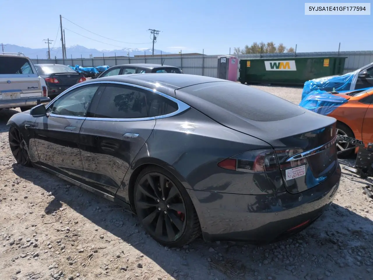 2016 Tesla Model S VIN: 5YJSA1E41GF177594 Lot: 59380395