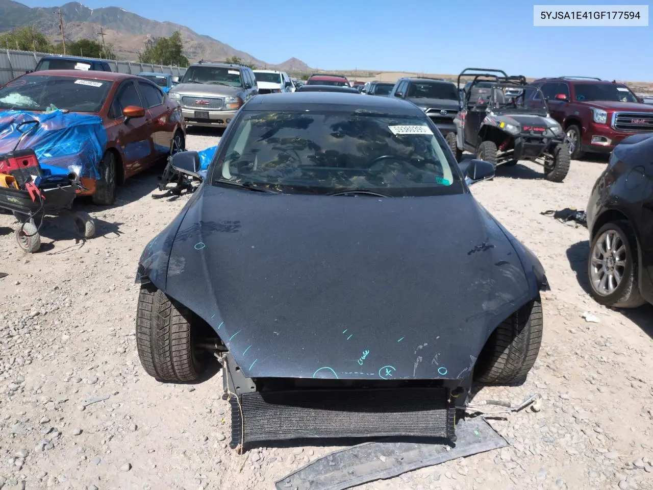 2016 Tesla Model S VIN: 5YJSA1E41GF177594 Lot: 59380395