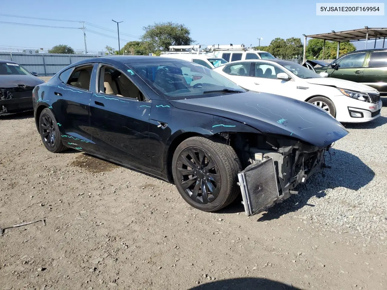 2016 Tesla Model S VIN: 5YJSA1E20GF169954 Lot: 61974475