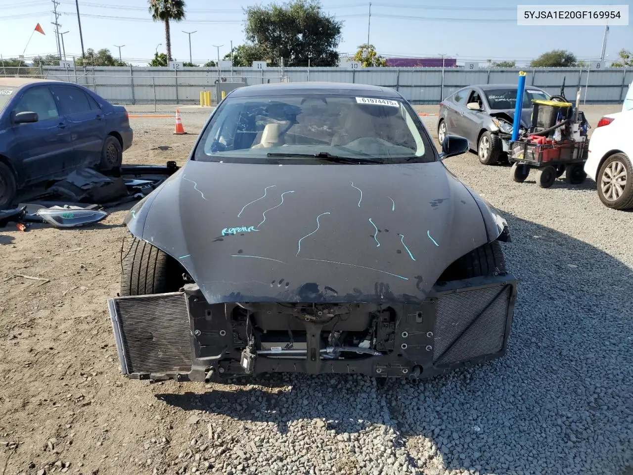 2016 Tesla Model S VIN: 5YJSA1E20GF169954 Lot: 61974475