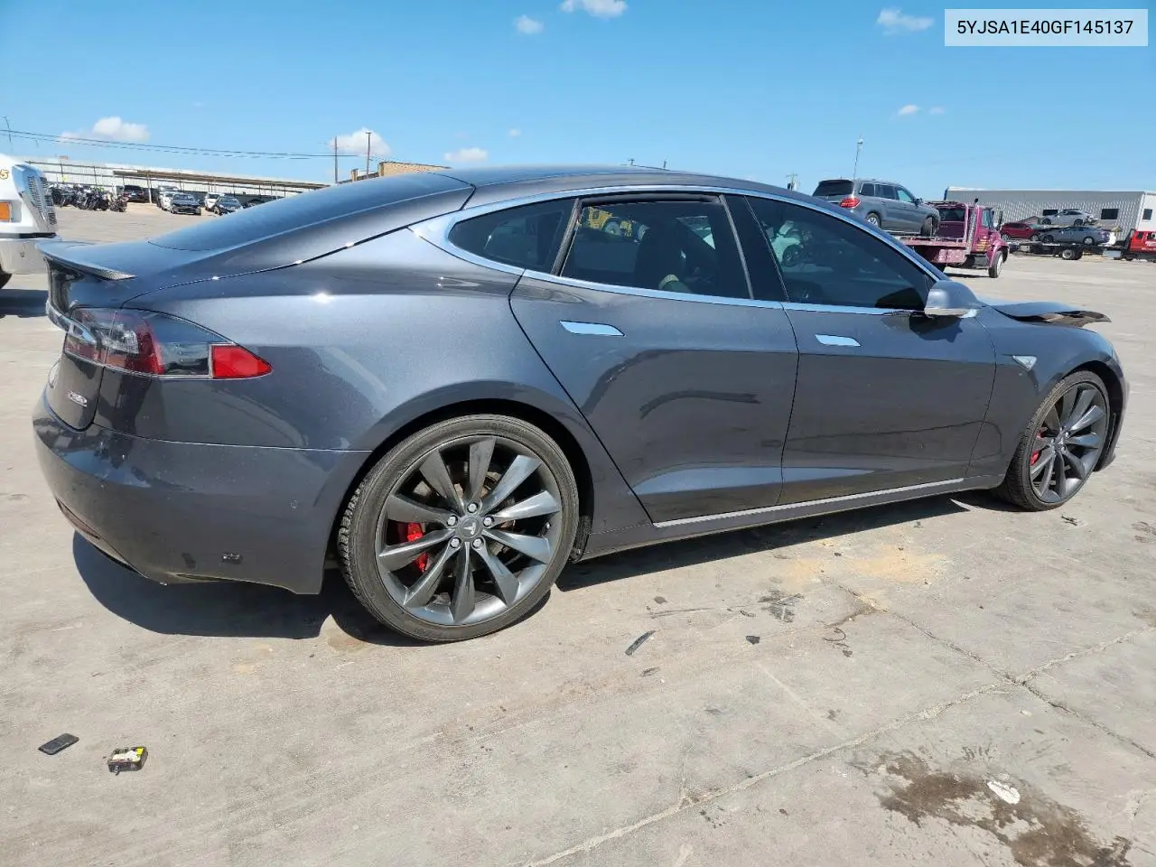 2016 Tesla Model S VIN: 5YJSA1E40GF145137 Lot: 62027605