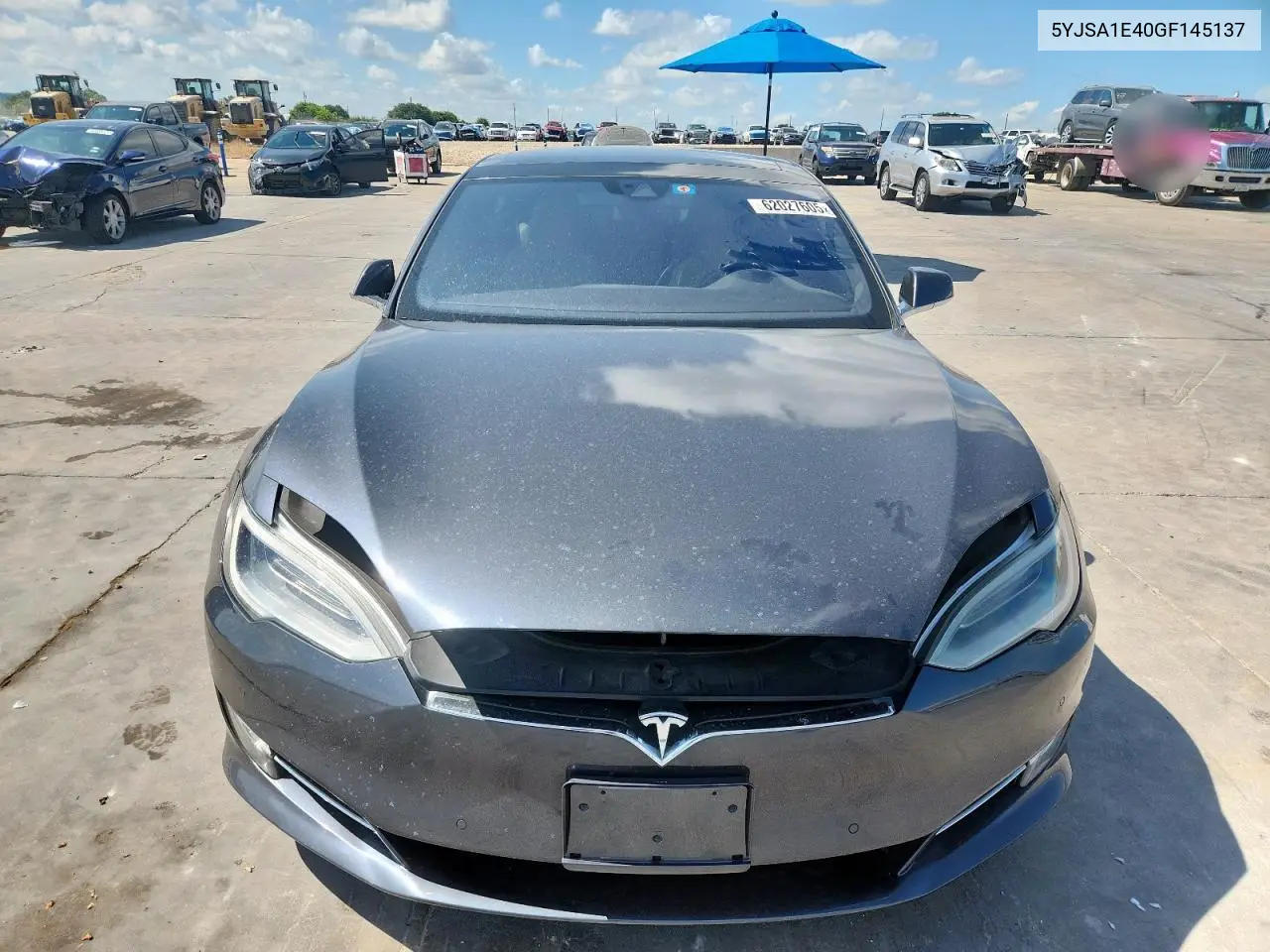 2016 Tesla Model S VIN: 5YJSA1E40GF145137 Lot: 62027605
