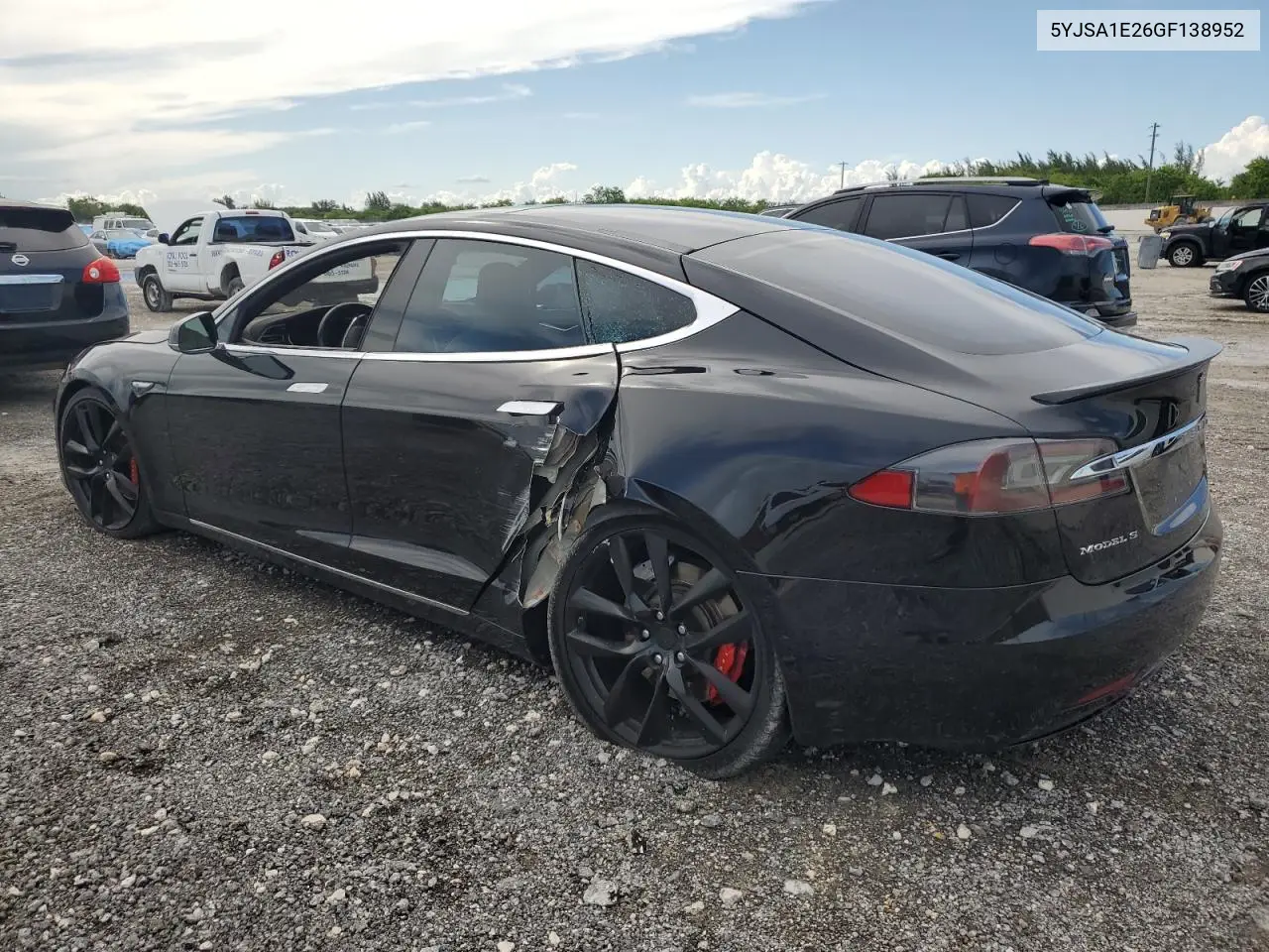 2016 Tesla Model S VIN: 5YJSA1E26GF138952 Lot: 62130065