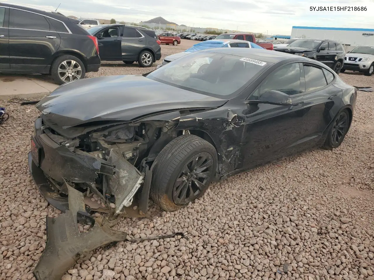 2017 Tesla Model S VIN: 5YJSA1E15HF218686 Lot: 44689465