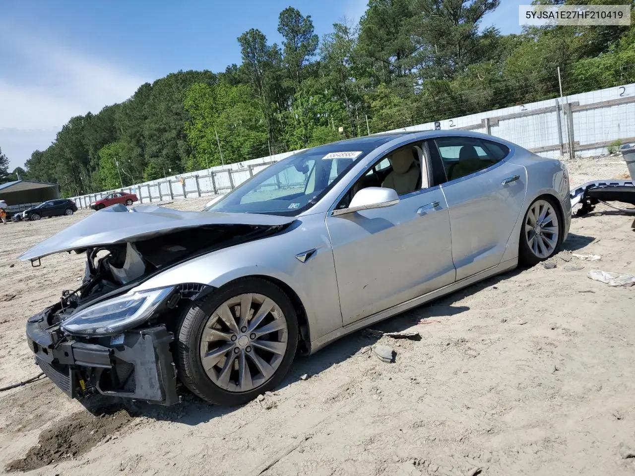 2017 Tesla Model S VIN: 5YJSA1E27HF210419 Lot: 55648585