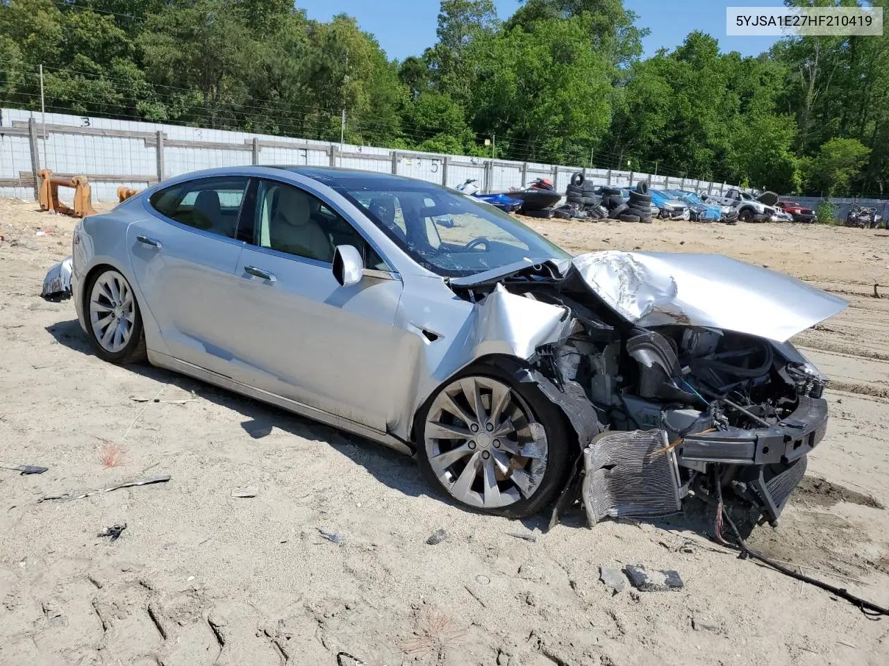 2017 Tesla Model S VIN: 5YJSA1E27HF210419 Lot: 55648585