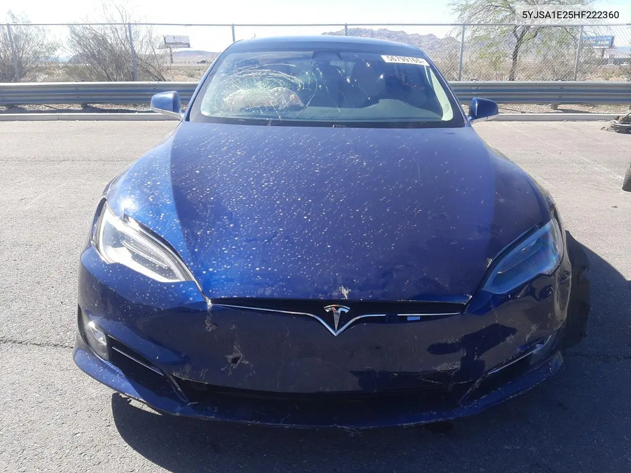 2017 Tesla Model S VIN: 5YJSA1E25HF222360 Lot: 56799165