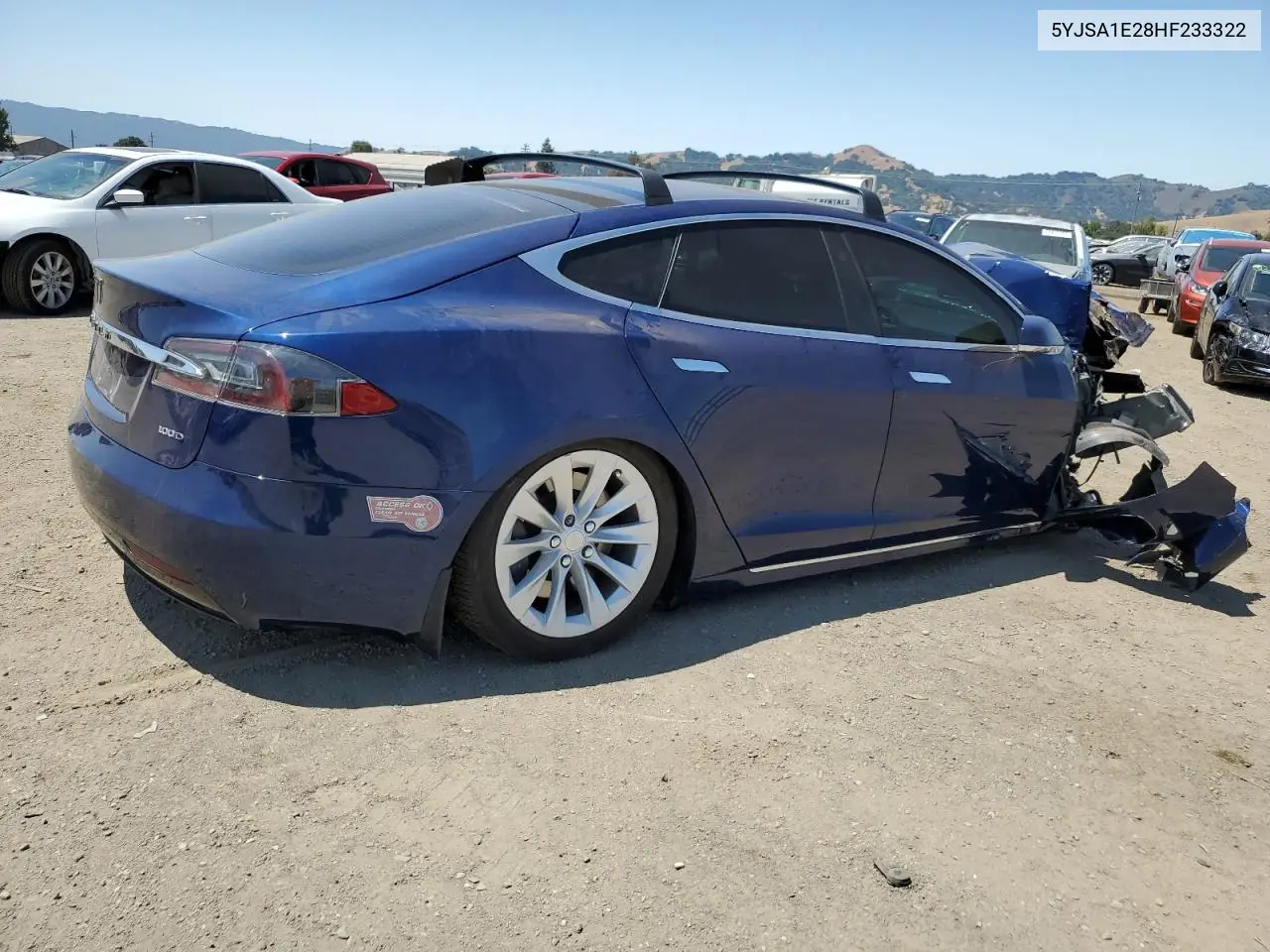 2017 Tesla Model S VIN: 5YJSA1E28HF233322 Lot: 62357925