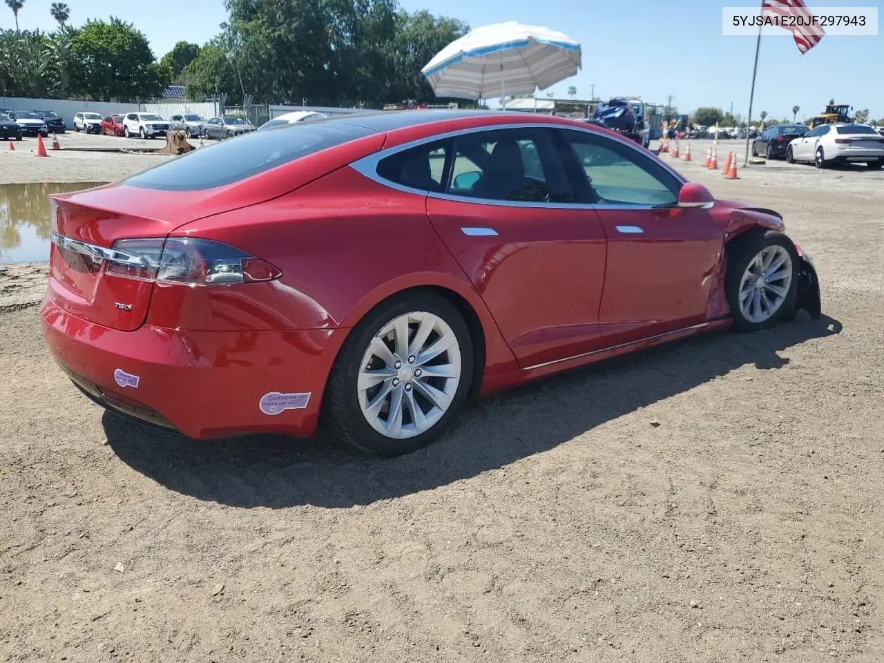 2018 Tesla Model S VIN: 5YJSA1E20JF297943 Lot: 52164325