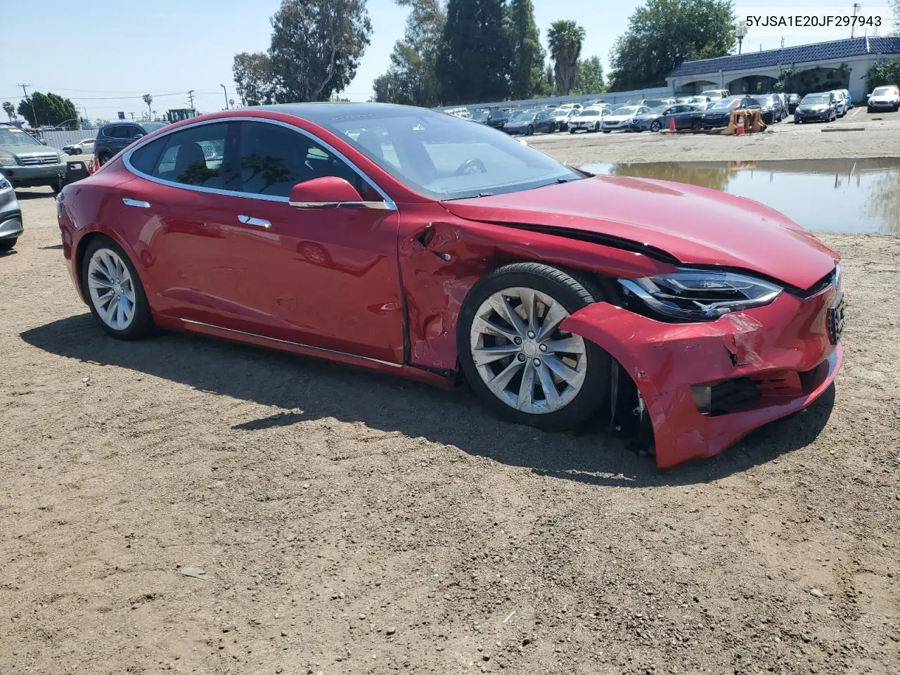 2018 Tesla Model S VIN: 5YJSA1E20JF297943 Lot: 52164325