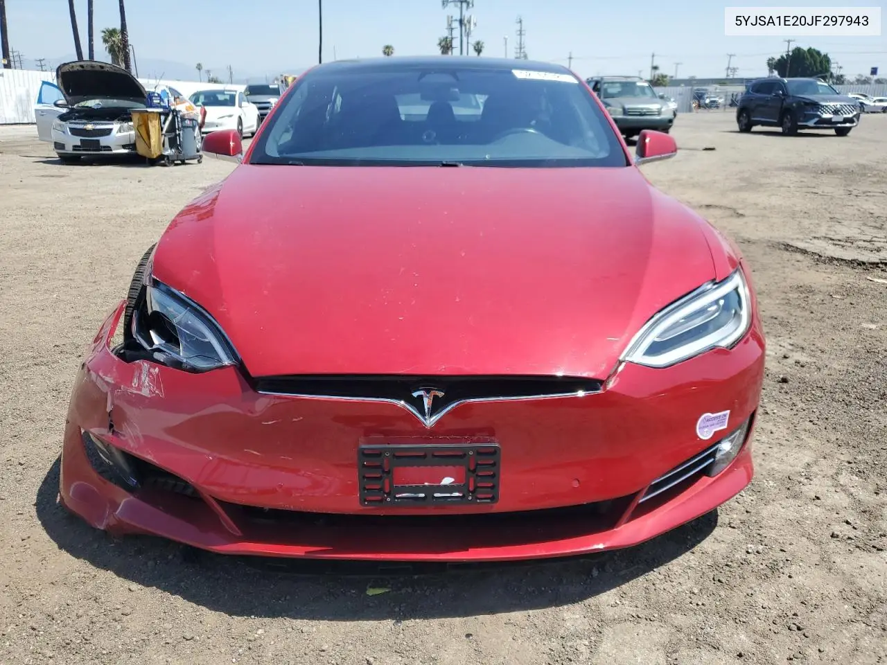 2018 Tesla Model S VIN: 5YJSA1E20JF297943 Lot: 52164325