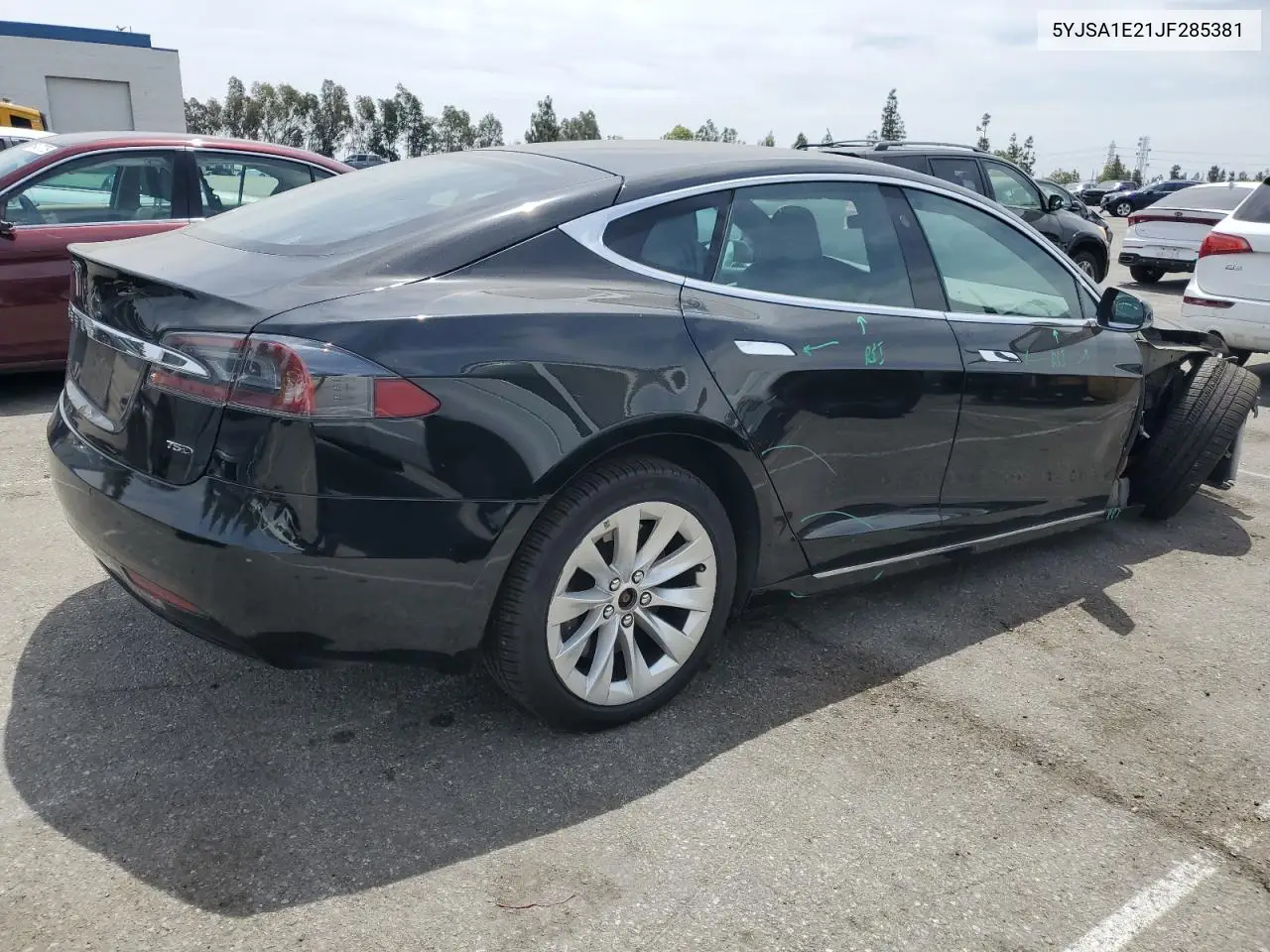 2018 Tesla Model S VIN: 5YJSA1E21JF285381 Lot: 56067695