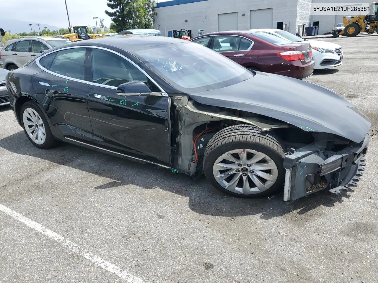 2018 Tesla Model S VIN: 5YJSA1E21JF285381 Lot: 56067695