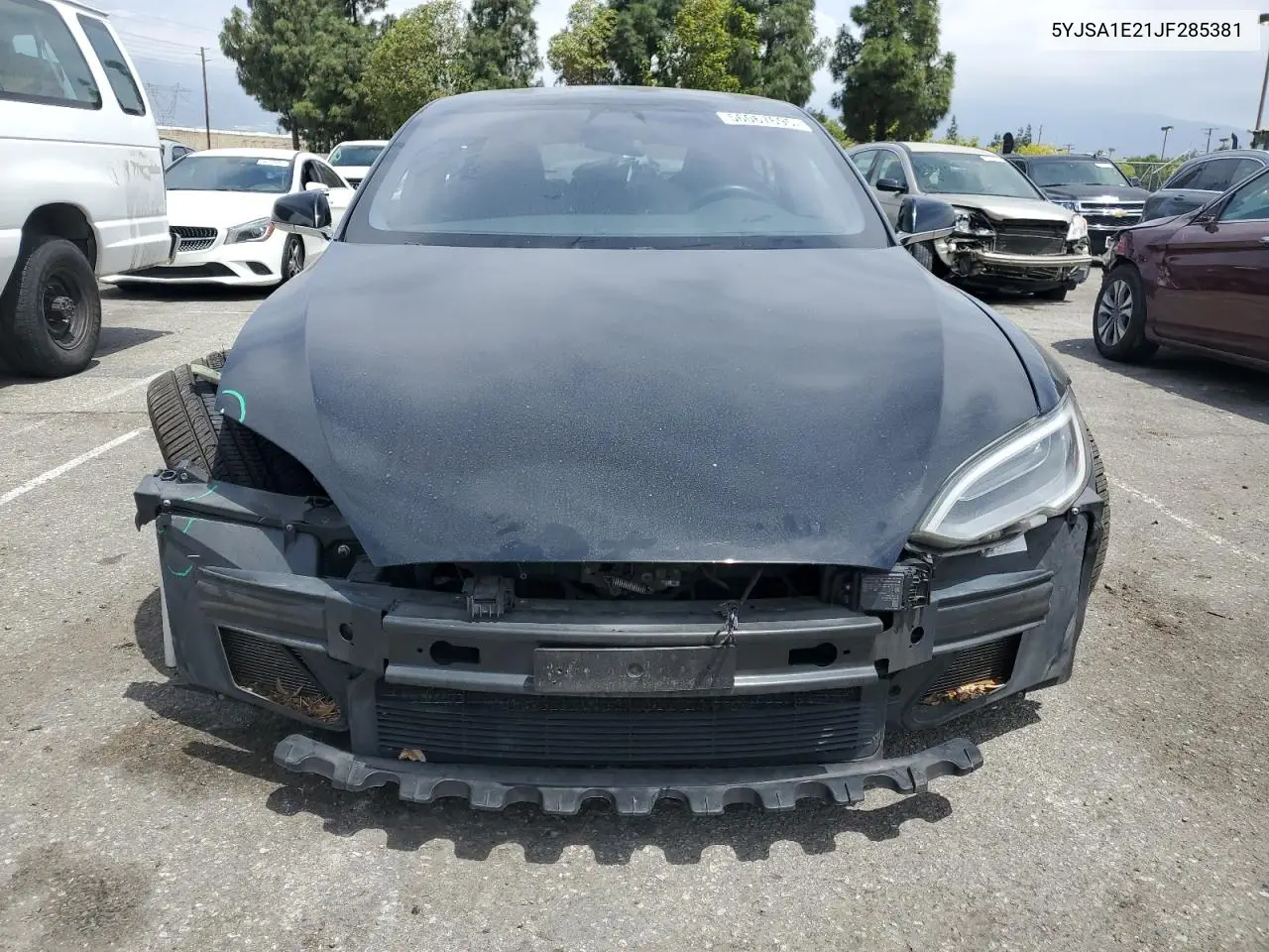 2018 Tesla Model S VIN: 5YJSA1E21JF285381 Lot: 56067695