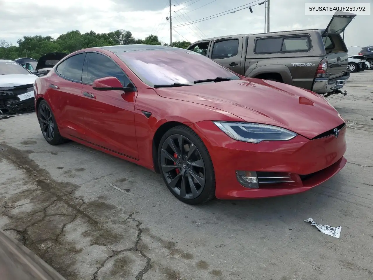2018 Tesla Model S VIN: 5YJSA1E40JF259792 Lot: 56502085
