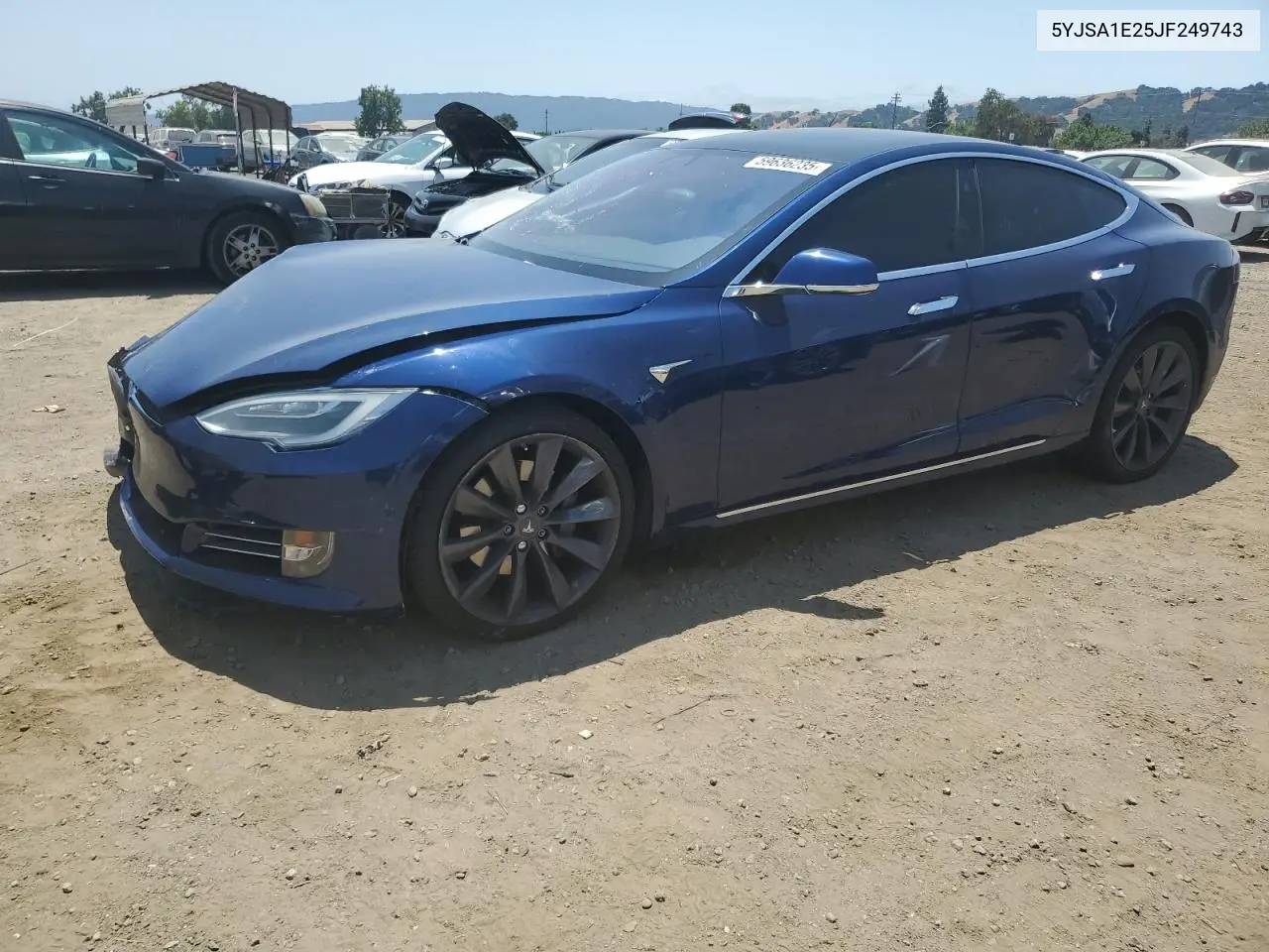 2018 Tesla Model S VIN: 5YJSA1E25JF249743 Lot: 59636235