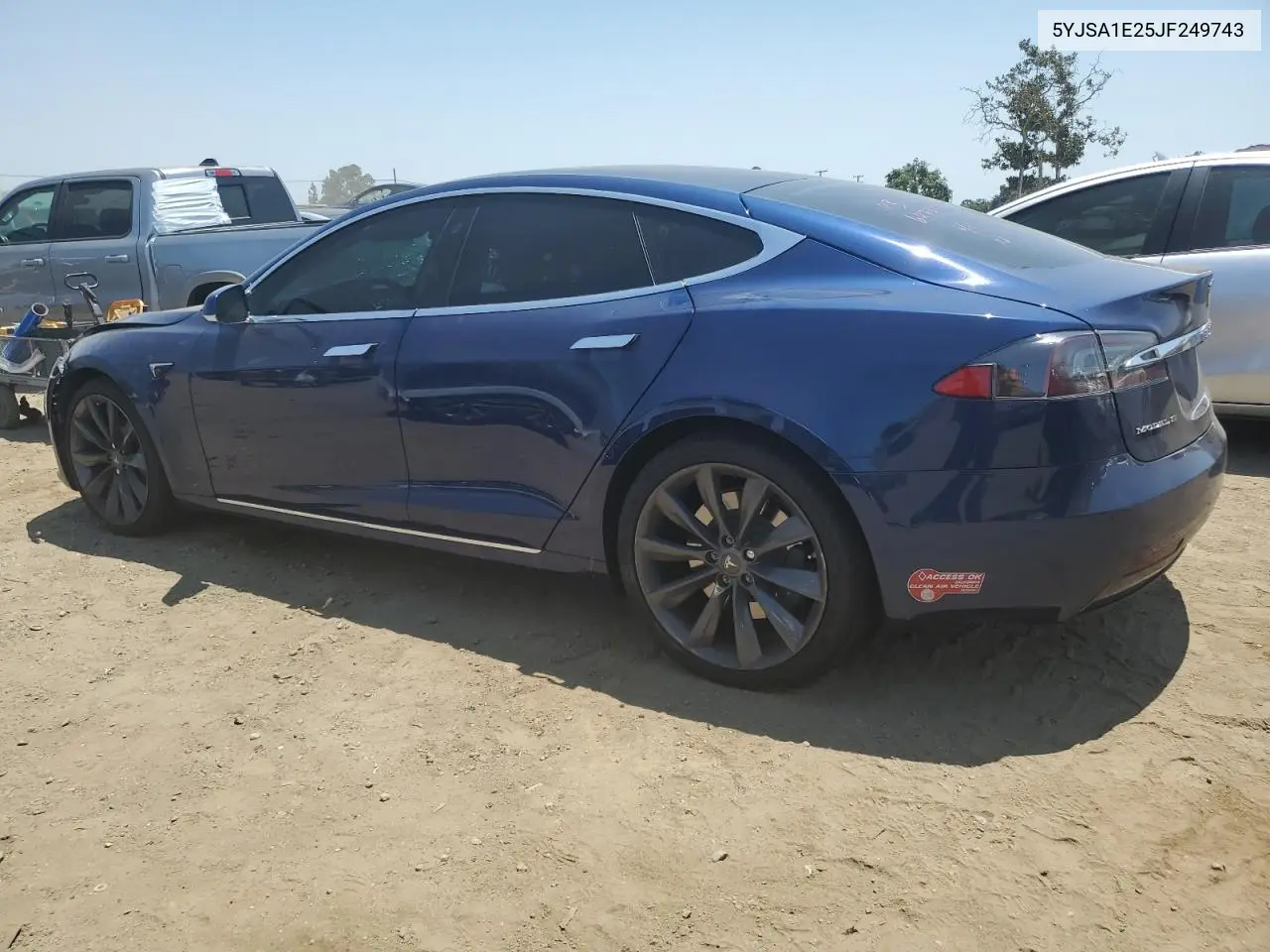 2018 Tesla Model S VIN: 5YJSA1E25JF249743 Lot: 59636235