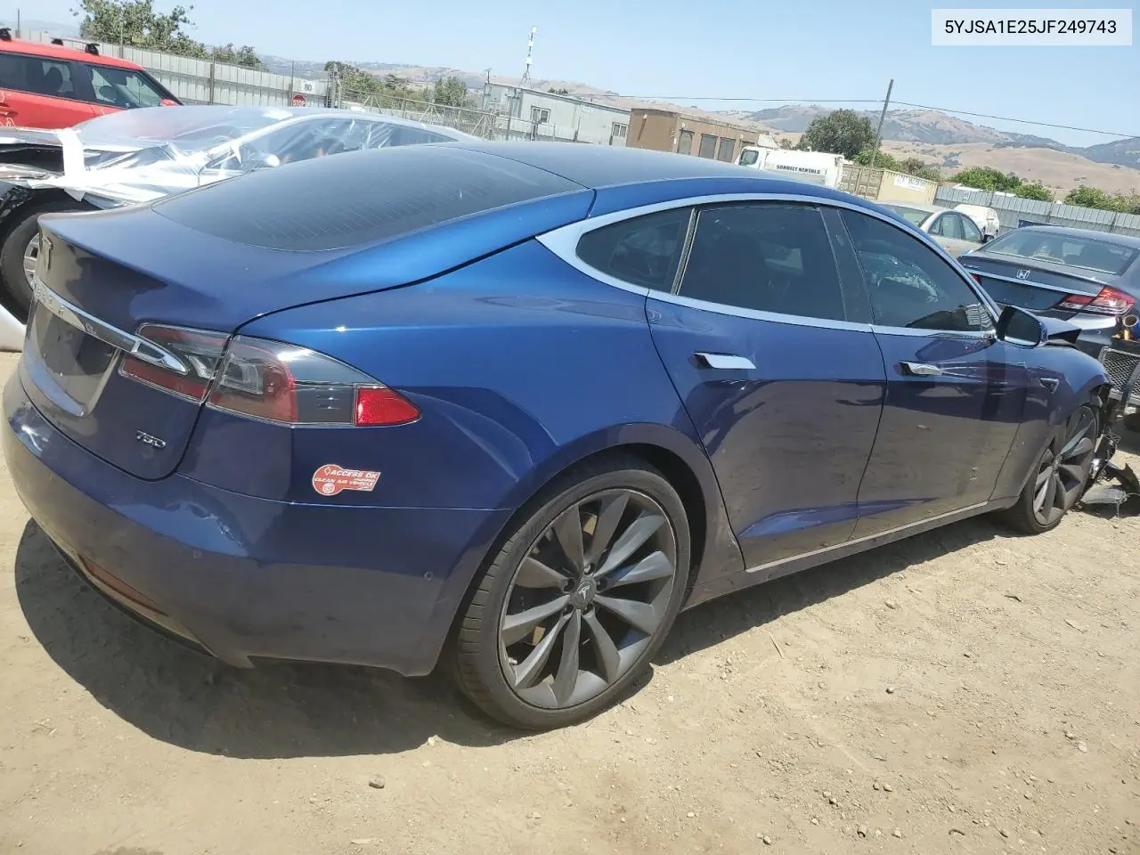2018 Tesla Model S VIN: 5YJSA1E25JF249743 Lot: 59636235
