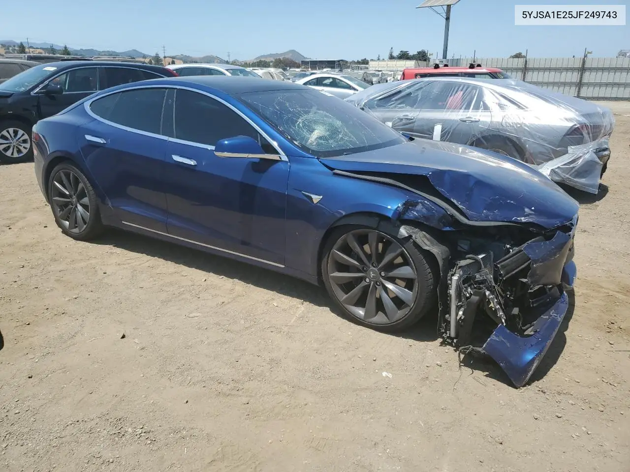 2018 Tesla Model S VIN: 5YJSA1E25JF249743 Lot: 59636235