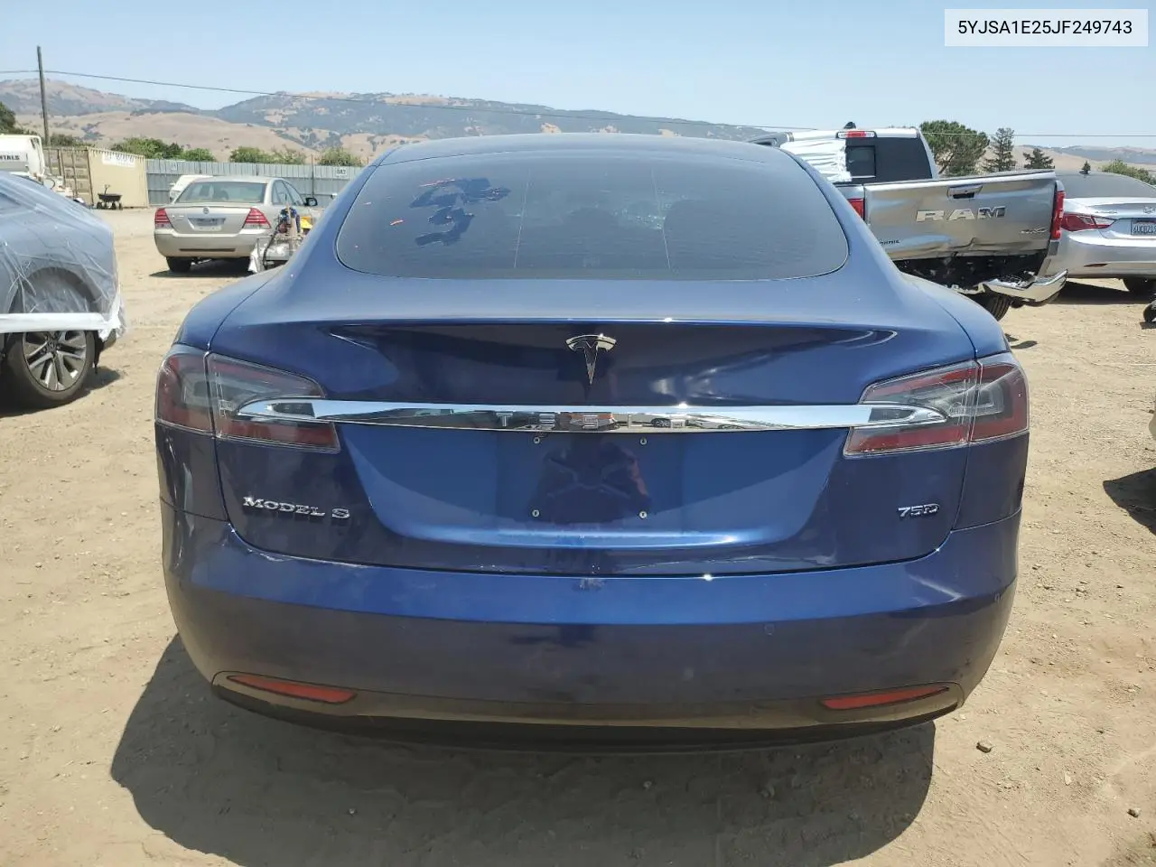 2018 Tesla Model S VIN: 5YJSA1E25JF249743 Lot: 59636235