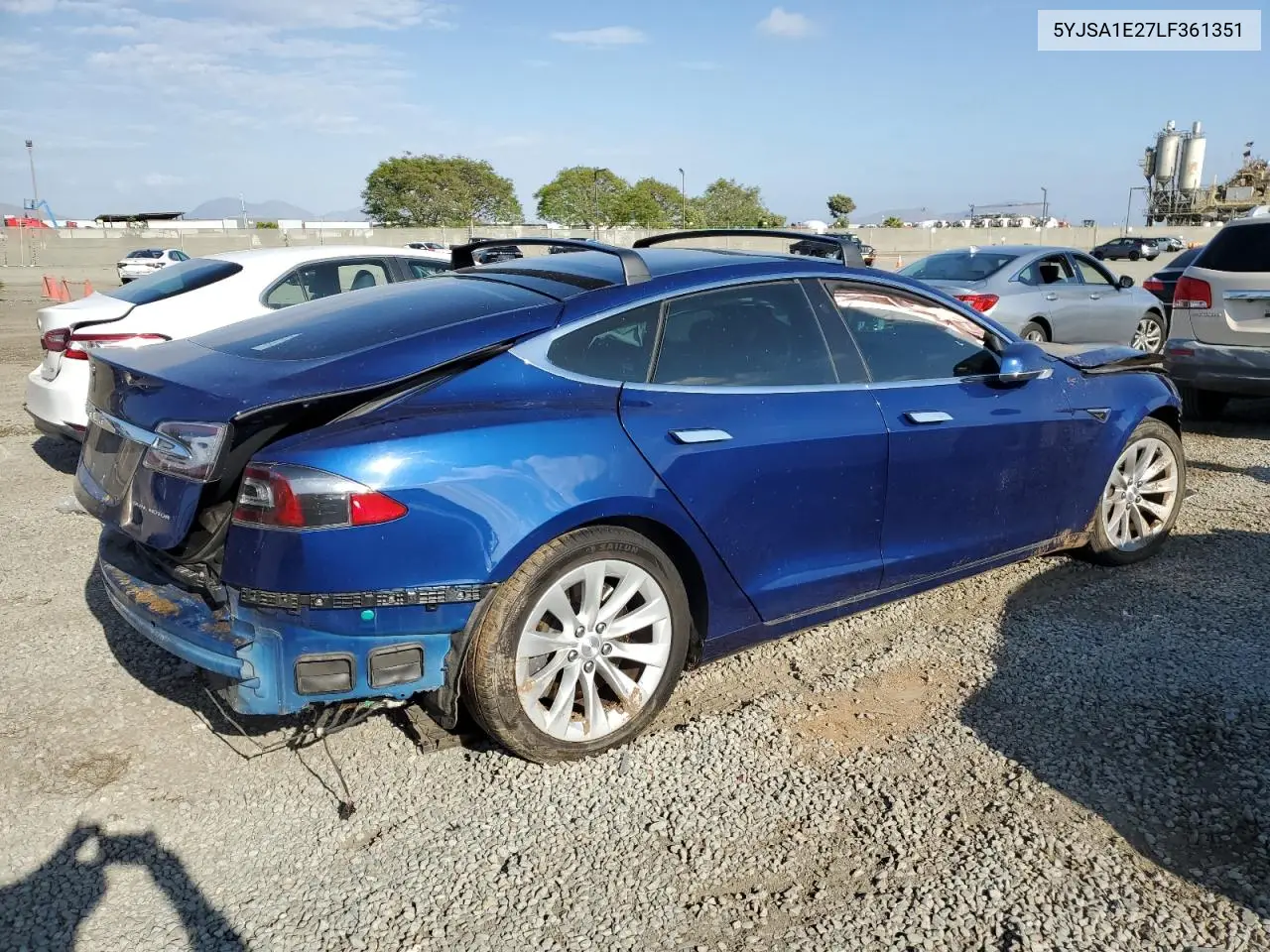 2020 Tesla Model S VIN: 5YJSA1E27LF361351 Lot: 56239615