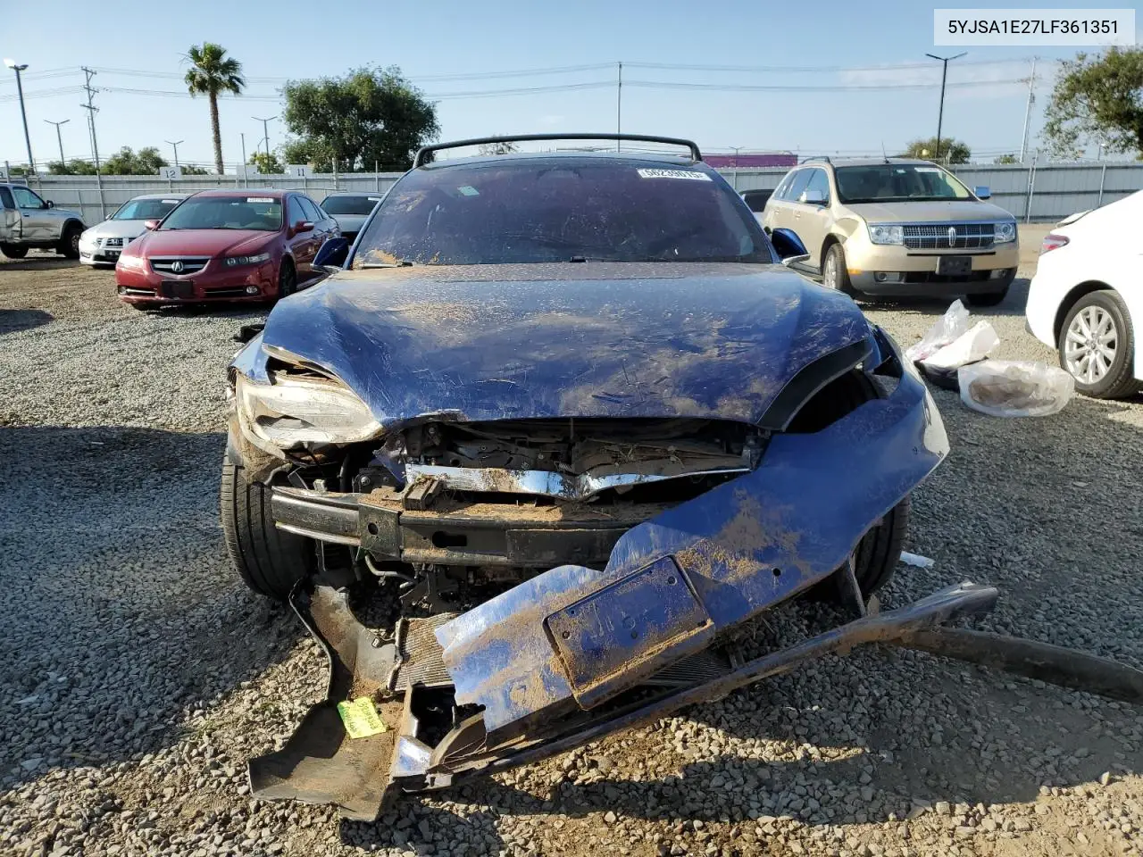2020 Tesla Model S VIN: 5YJSA1E27LF361351 Lot: 56239615