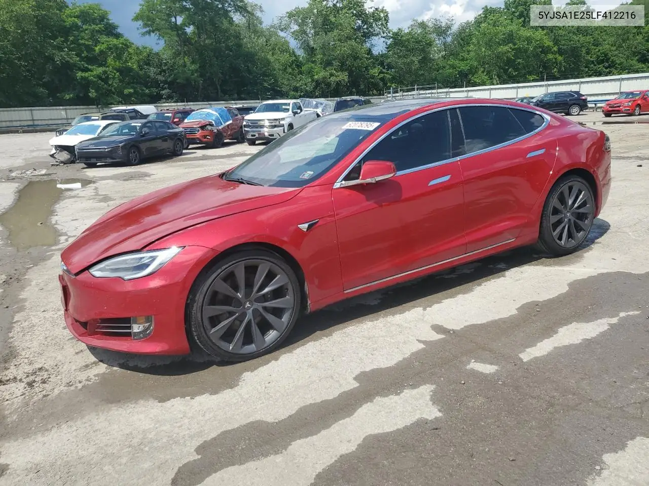 2020 Tesla Model S VIN: 5YJSA1E25LF412216 Lot: 62078295