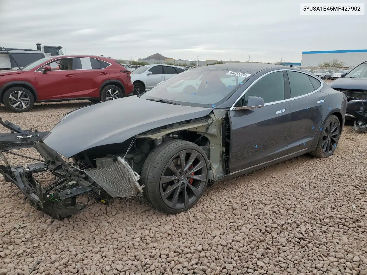 2021 Tesla Model S VIN: 5YJSA1E45MF427902 Lot: 43401575