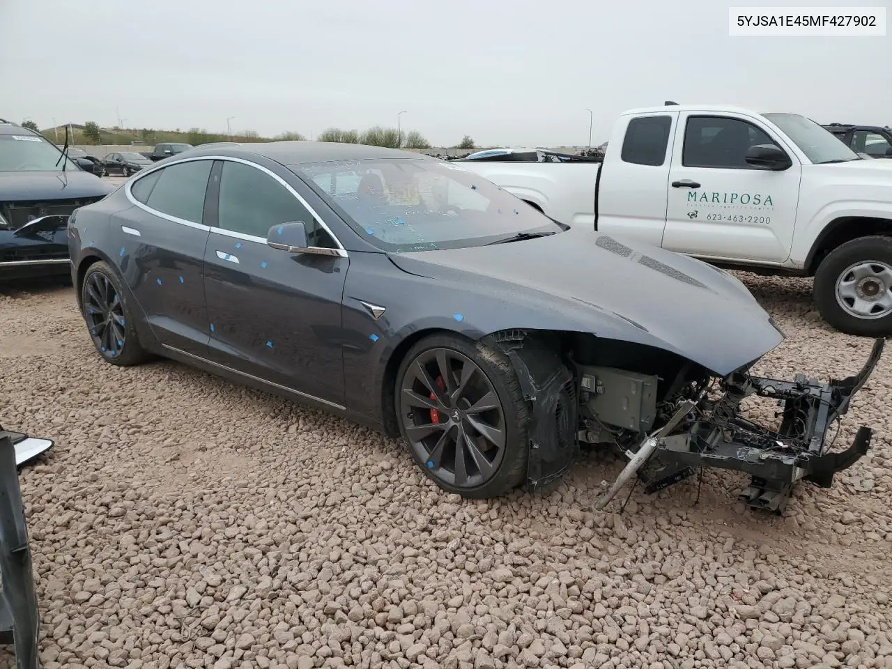 2021 Tesla Model S VIN: 5YJSA1E45MF427902 Lot: 43401575