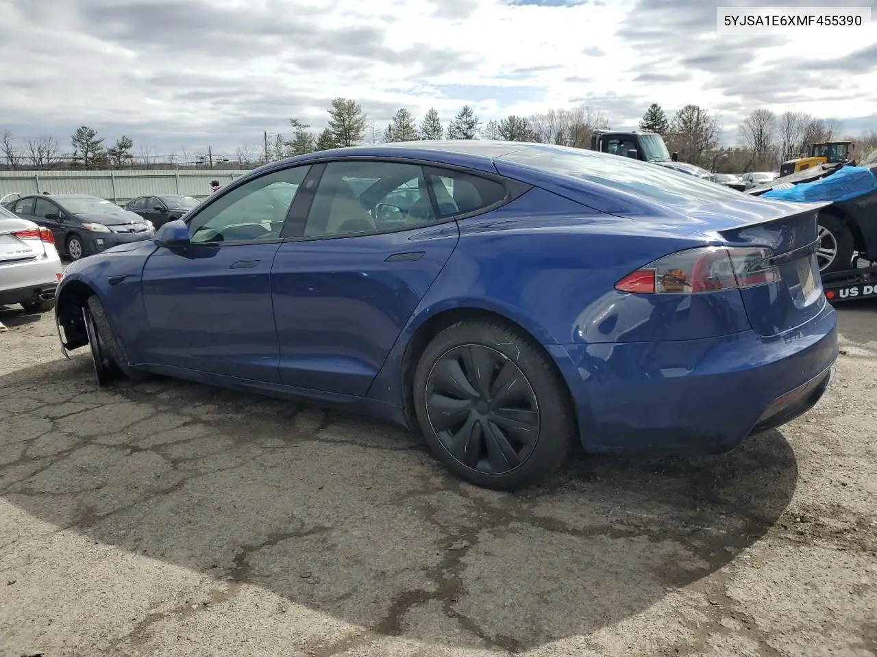 2021 Tesla Model S VIN: 5YJSA1E6XMF455390 Lot: 47919105