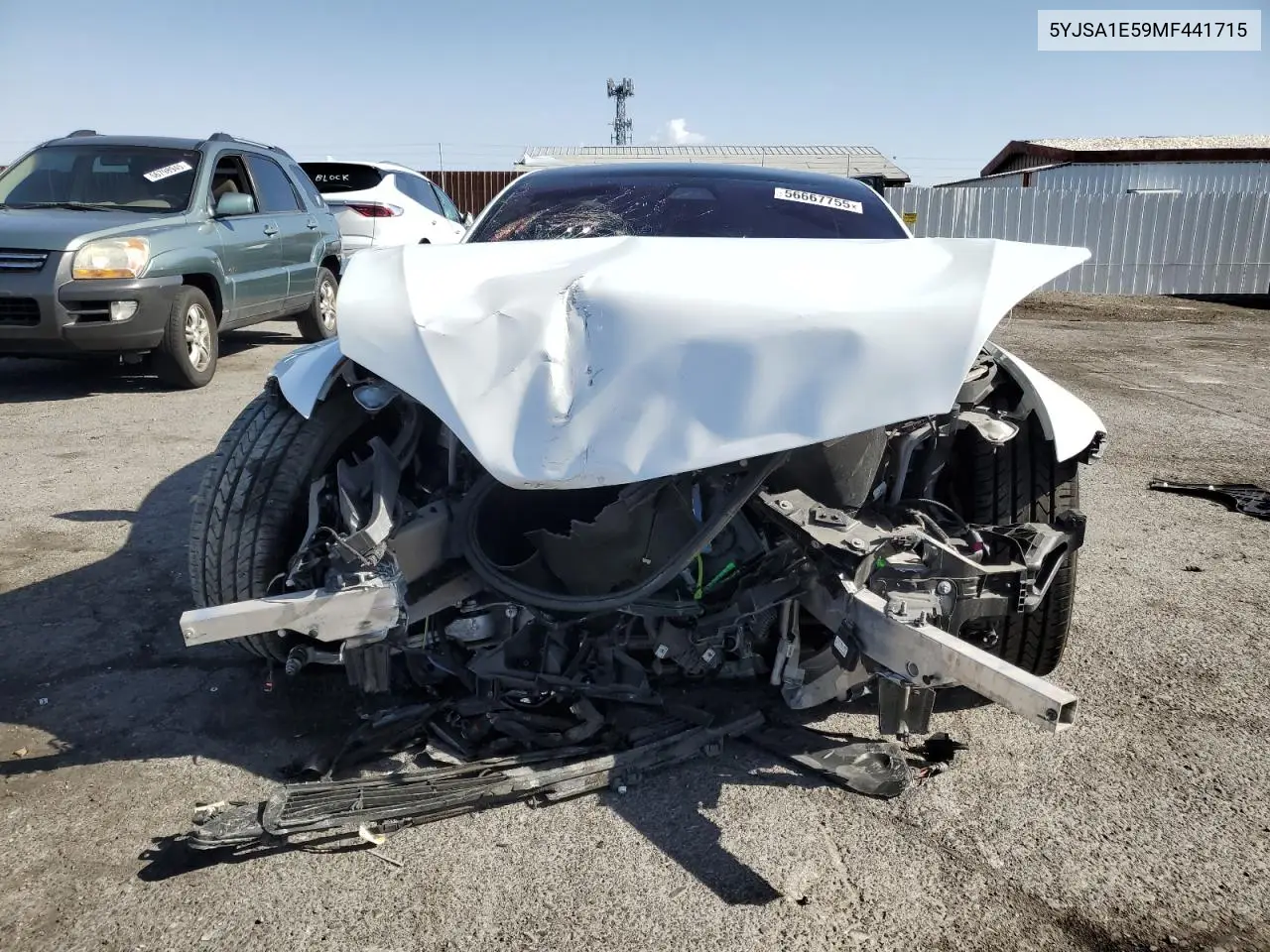 2021 Tesla Model S VIN: 5YJSA1E59MF441715 Lot: 56667755