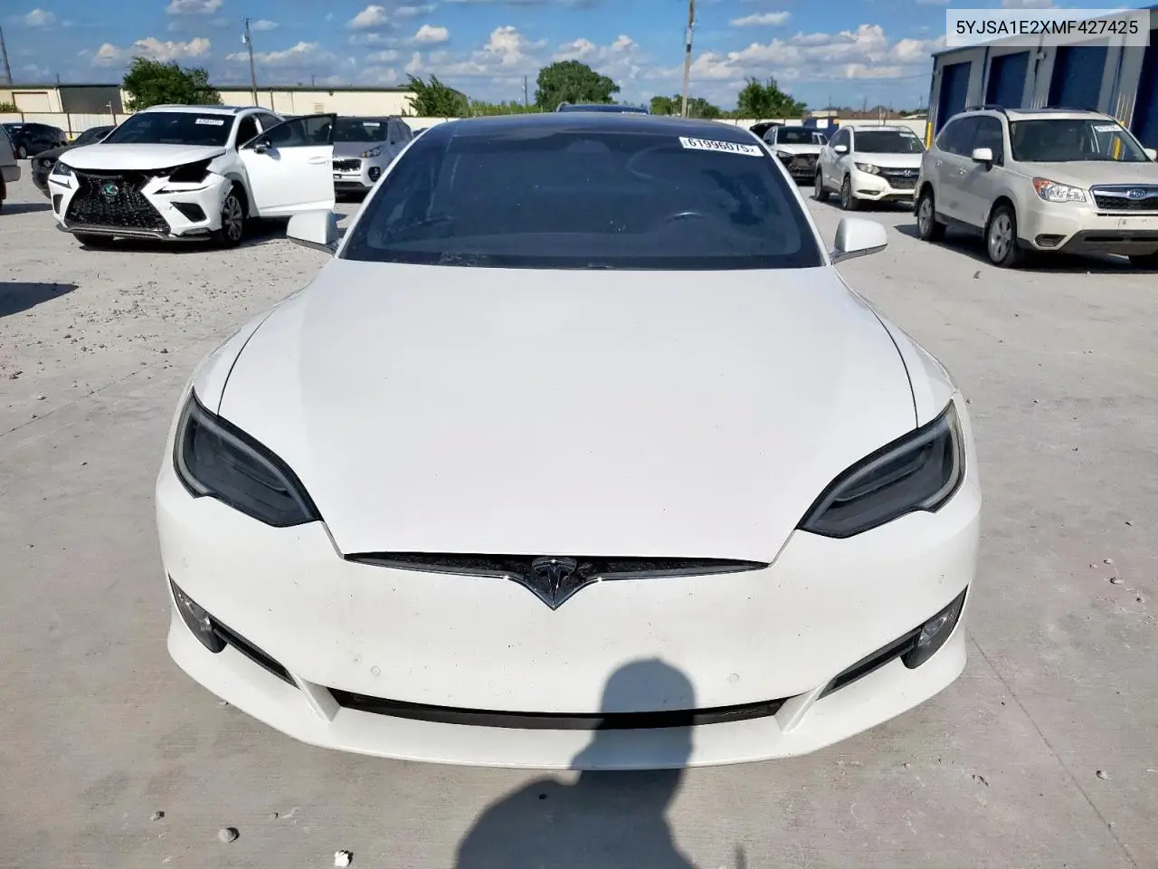 2021 Tesla Model S VIN: 5YJSA1E2XMF427425 Lot: 61996075