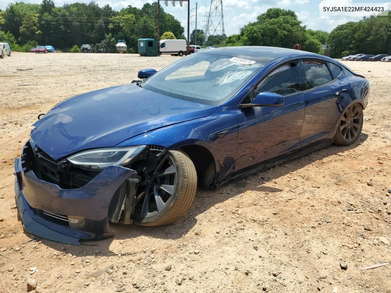 2021 Tesla Model S VIN: 5YJSA1E22MF424423 Lot: 62090975