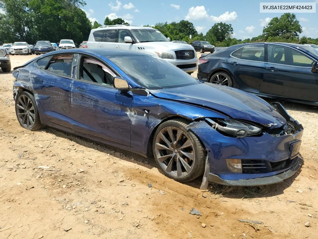 2021 Tesla Model S VIN: 5YJSA1E22MF424423 Lot: 62090975