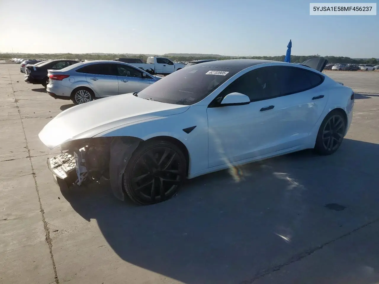 2021 Tesla Model S VIN: 5YJSA1E58MF456237 Lot: 62703905