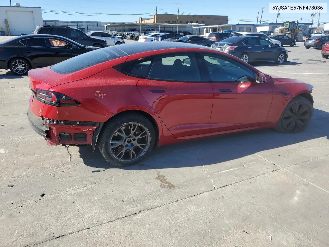 2022 Tesla Model S VIN: 5YJSA1E57NF478036 Lot: 42147205