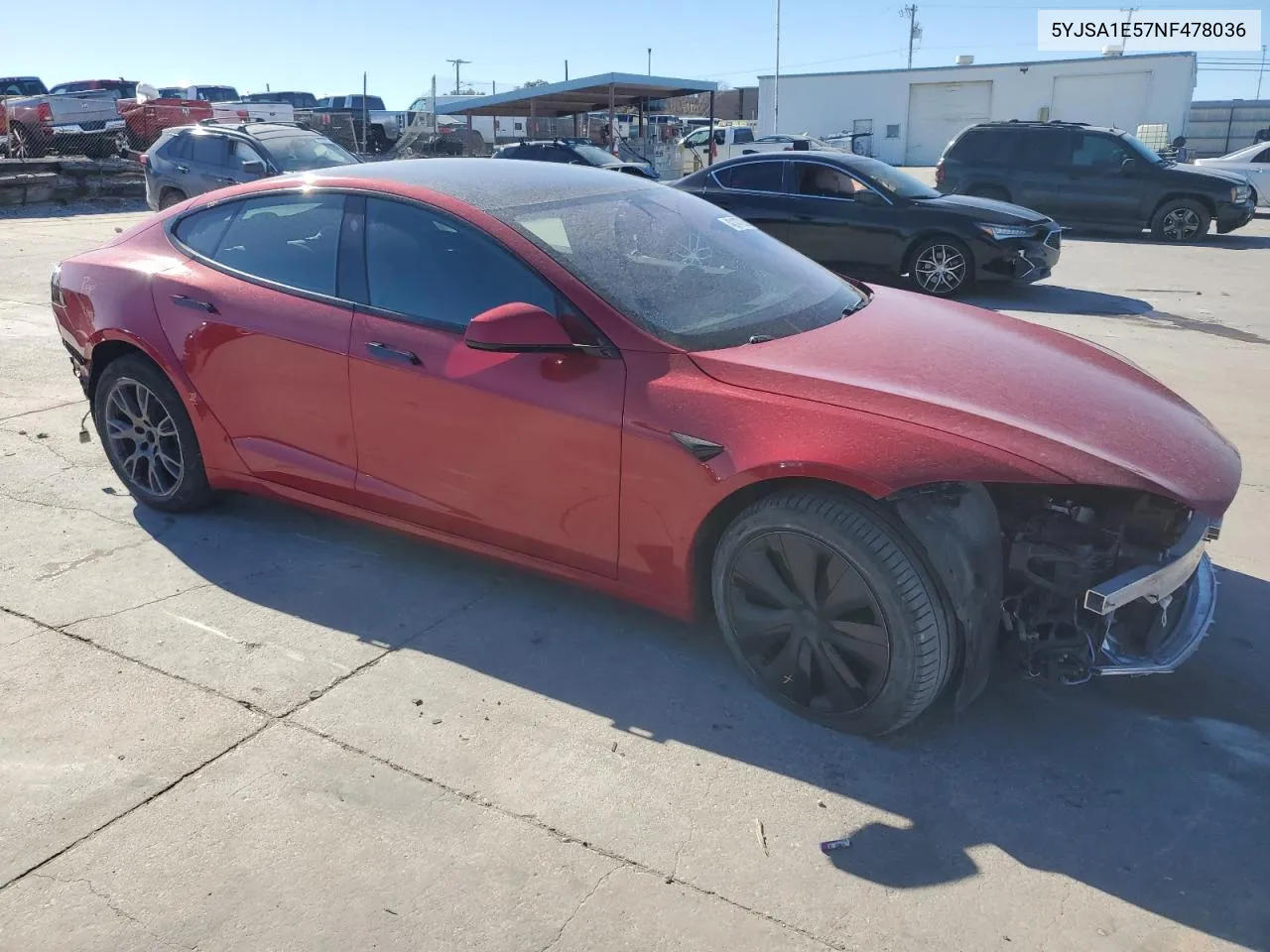 2022 Tesla Model S VIN: 5YJSA1E57NF478036 Lot: 42147205