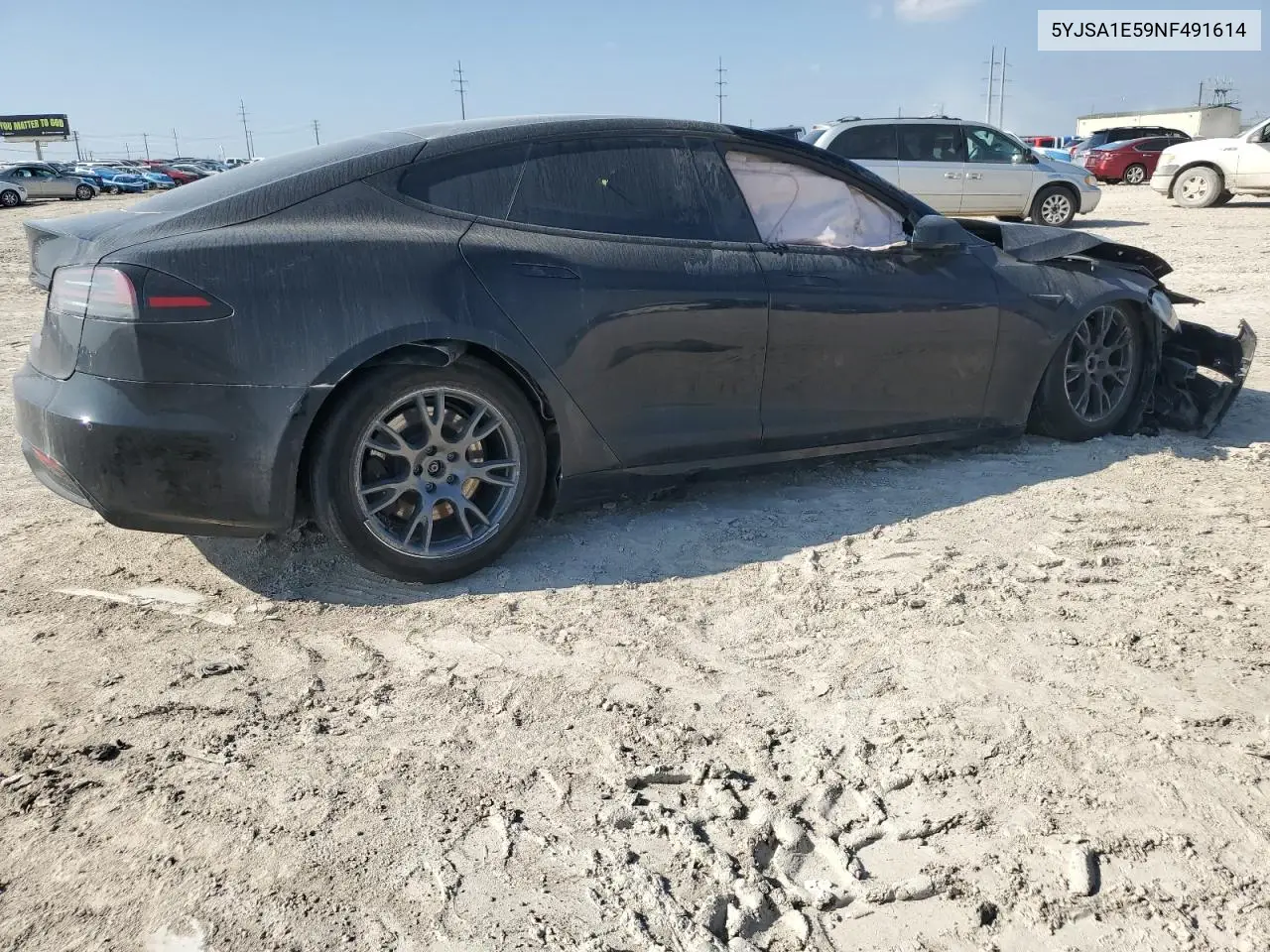 2022 Tesla Model S VIN: 5YJSA1E59NF491614 Lot: 43929145