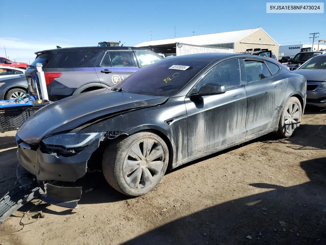 2022 Tesla Model S VIN: 5YJSA1E58NF473024 Lot: 45103695
