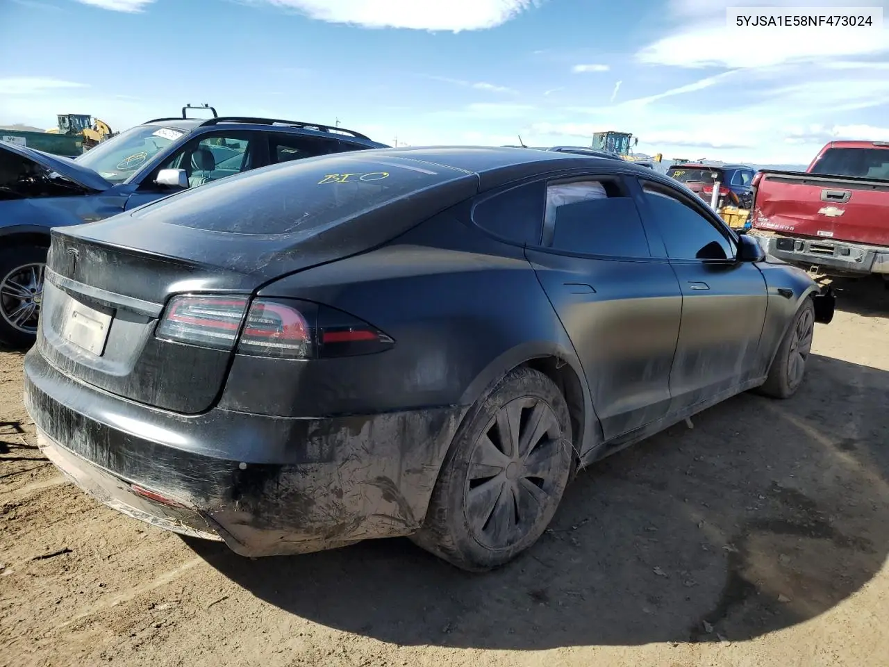 2022 Tesla Model S VIN: 5YJSA1E58NF473024 Lot: 45103695