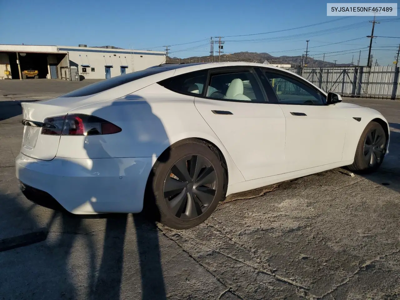 2022 Tesla Model S VIN: 5YJSA1E50NF467489 Lot: 46127715
