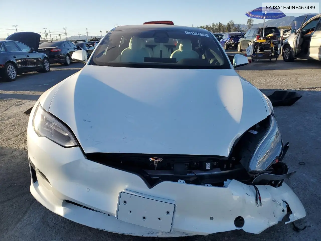 2022 Tesla Model S VIN: 5YJSA1E50NF467489 Lot: 46127715