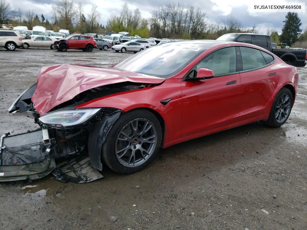 2022 Tesla Model S VIN: 5YJSA1E5XNF469508 Lot: 48967223
