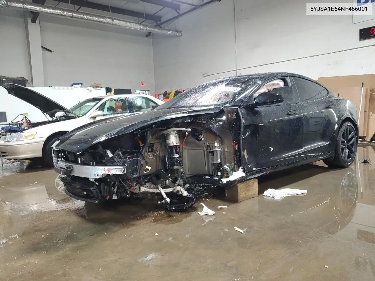 2022 Tesla Model S VIN: 5YJSA1E64NF466001 Lot: 49312365