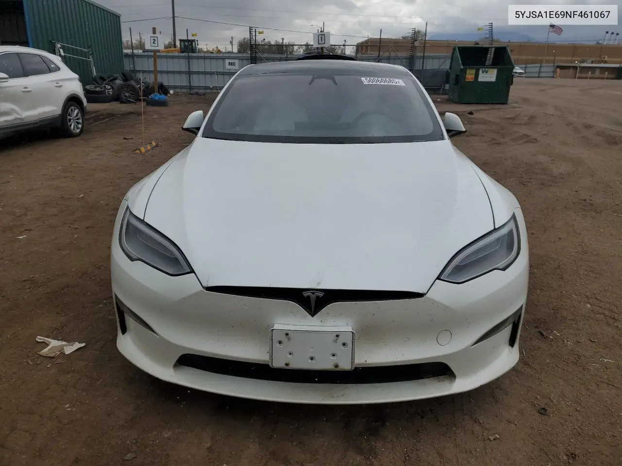 2022 Tesla Model S VIN: 5YJSA1E69NF461067 Lot: 50060685