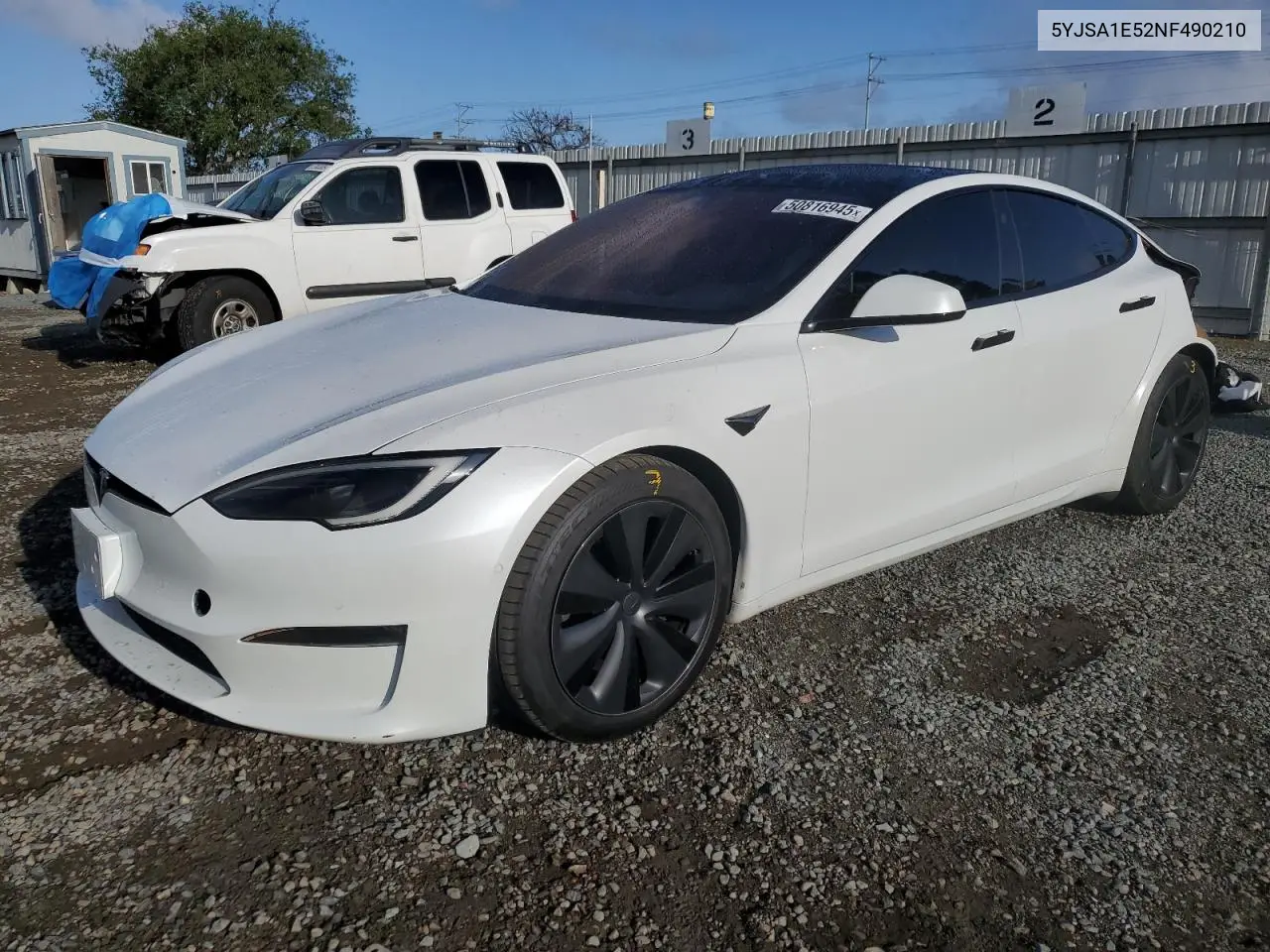 2022 Tesla Model S VIN: 5YJSA1E52NF490210 Lot: 50816945
